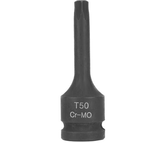 Adaptateur de douille 1/2 ", clé à chocs à tête étoilée, outils de réparation automobile (T50)