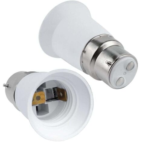 Adaptateur de douille B22 vers E27, convertisseur de douille à baïonnette B22 vers douille à vis E27, 0-250 V, pour ampoules E27, LED, incandescentes, halogènes, CFL, lot de 4