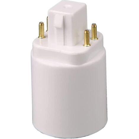 Adaptateur de douille d'ampoule LED Gx24q-e27, convertisseur de douille à 4 broches, support de lampe blanc (1 pièce)