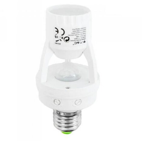 Adaptateur De Douille De Lampe Avec Capteur De Mouvement Crépusculaire E27 V-tac Vt-8005