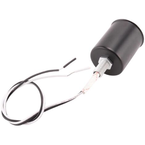 Adaptateur de douille E27 à culot céramique, support de lampe en métal avec fil noir--