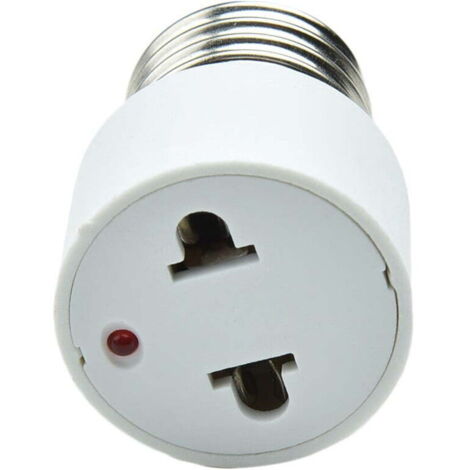 Adaptateur de douille E27/UE, facile à installer, 2 broches, convertit une ampoule en douille (1 pièce)