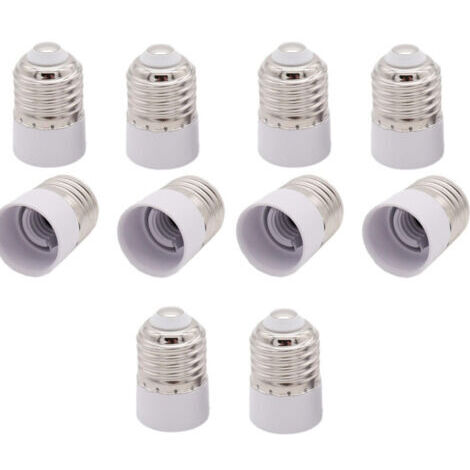 Adaptateur de douille E27 vers E14, adaptateur de douille pour lampes LED et CFL, 10 pièces