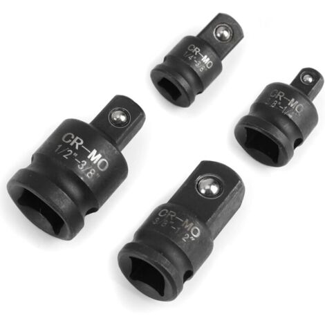Adaptateur de douille pour amortisseurs, adaptateur 1/2 à 3/8 3/8 à 1/2 1/4 à 3/8 3/8 à 1/4, pour clés dynamométriques, cliquets, adaptateur de manchon de foret