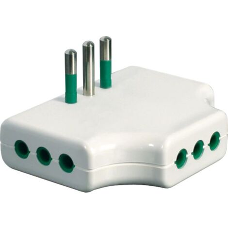 Adaptateur de fiche plate Fanton 87250 de S11 à 3P11 blanc