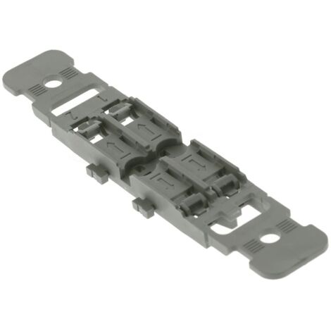 Adaptateur de fixation encliquetable pour rails de montage avec décharge de traction pour 2 connecteurs