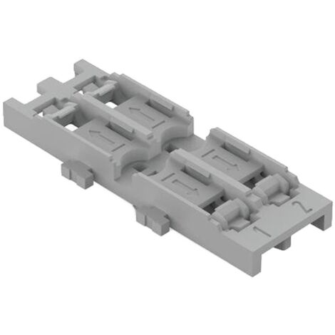 Adaptateur de fixation encliquetable pour rails de montage sans décharge de traction pour 2 connecteurs