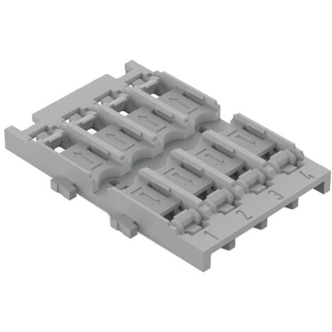 Adaptateur de fixation encliquetable pour rails de montage sans décharge de traction pour 4 connecteurs