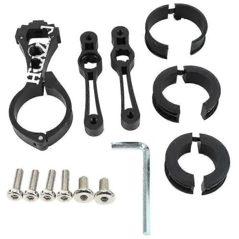Adaptateur de fixation pour porte-bidon double de vélo, réglable et compatible avec les tiges de selle télescopiques.