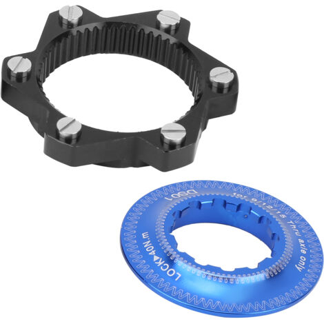 Adaptateur de Frein à Disque 6 Boulons pour Vélo de Montagne, Compatible avec Jantes à Verrouillage Central (Noir Bleu)