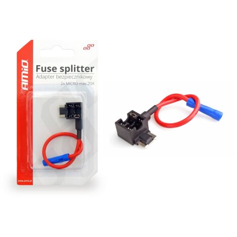 Adaptateur de fusible, fusible de dérivation supplémentaire, microfusible à profil bas 20A amio-02332
