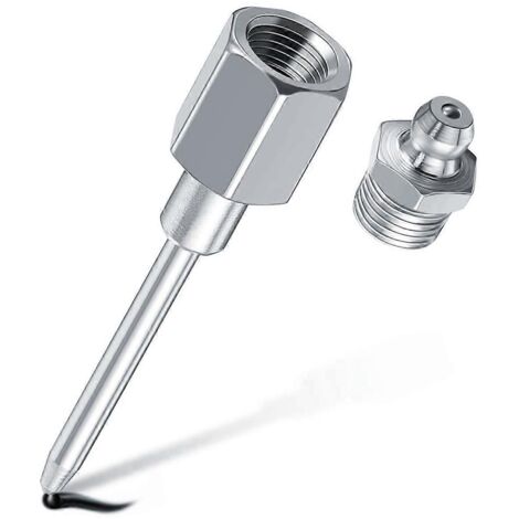 Adaptateur de graissage à aiguille étroite avec pointe en acier trempé--