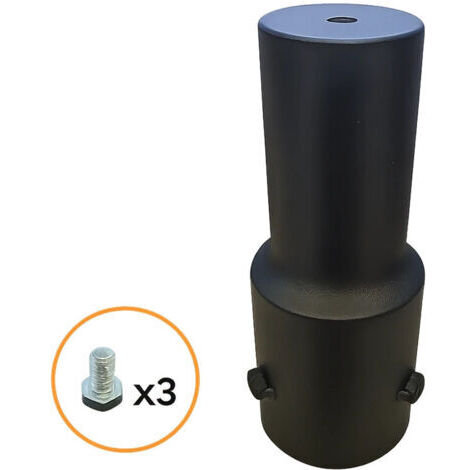 Adaptateur De Lampe De Route Avec Lampe De Rue En Métal Noir Avec 3 Vis De Fixation Pt-58mm