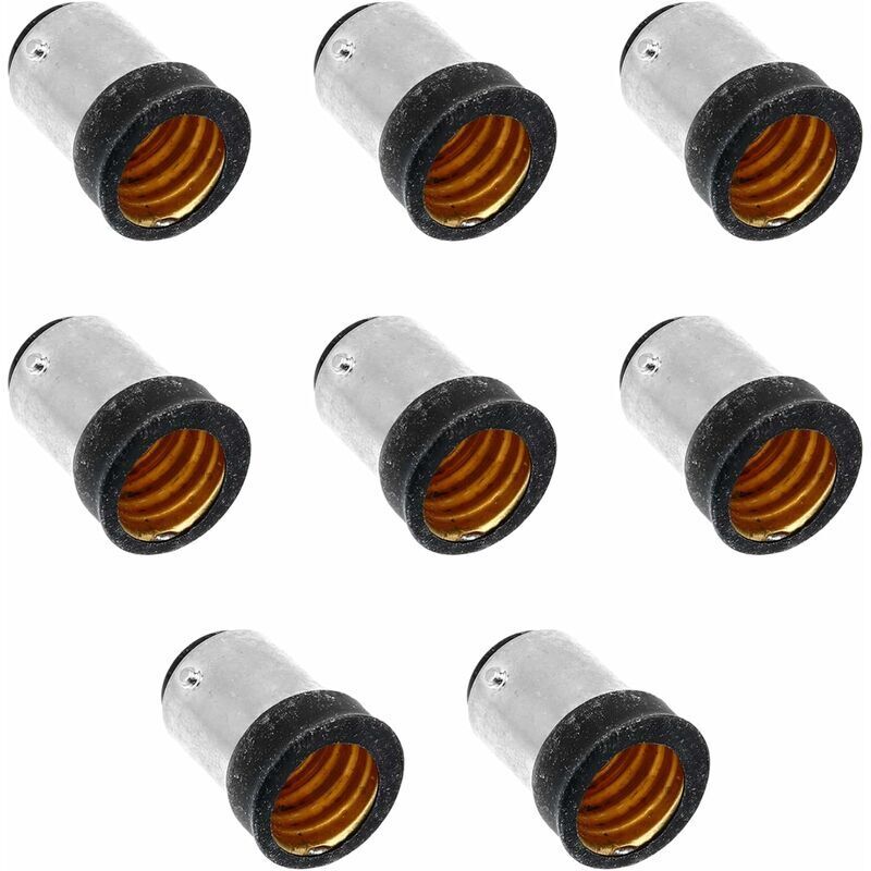 Adaptateur de Lumière LED- Convertisseurs de Support de Lampe de 8 Pcs Adaptateur de Base de Bulbe Accessoire de Support D' Ampoule (B15 à E14)