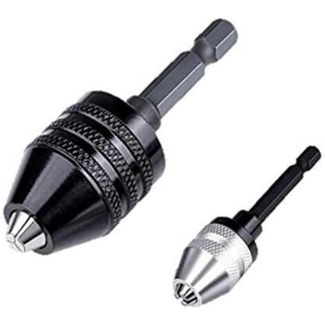 Adaptateur de mandrin de perçage - Mandrin de perçage en 2 pièces pour visseuse à percussion (voir illustration)