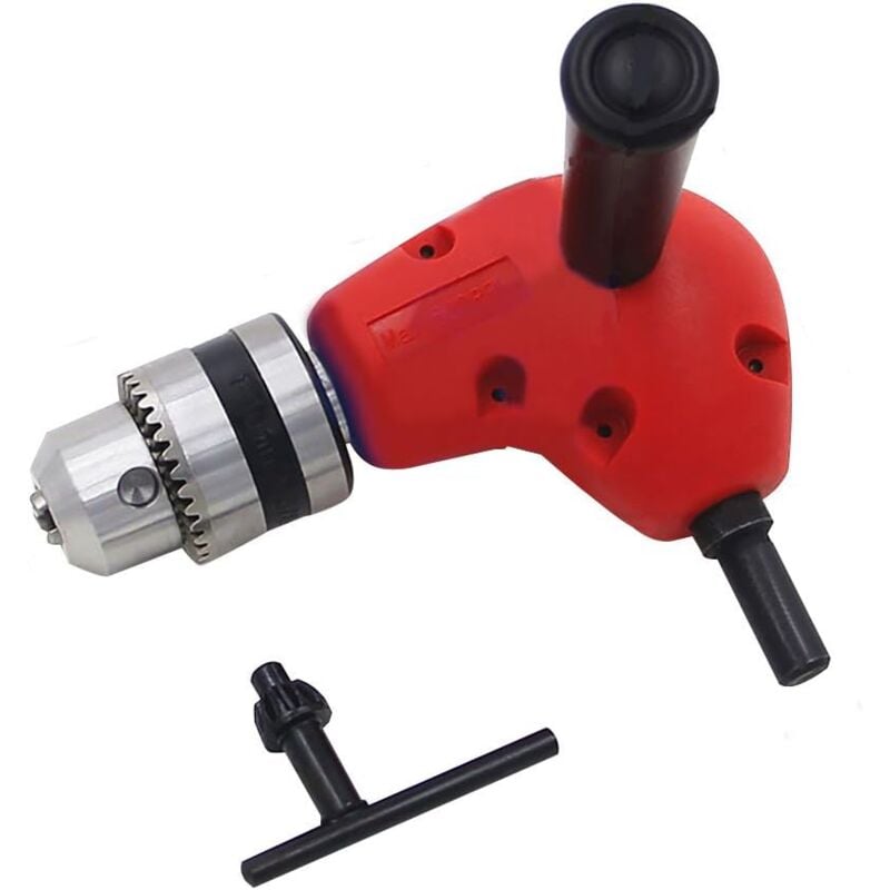 Lntyq - Adaptateur de mandrin, métal avec tige ronde à angle droit de 90 degrés et tige de 3/8' pour mandrin solide à tige ronde de 1 à 10 mm