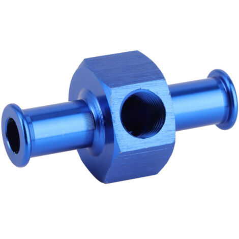 Adaptateur de manomètre de carburant nitreux en alliage d'aluminium universel 3/8in tuyau 1/8in NPT PortBlue