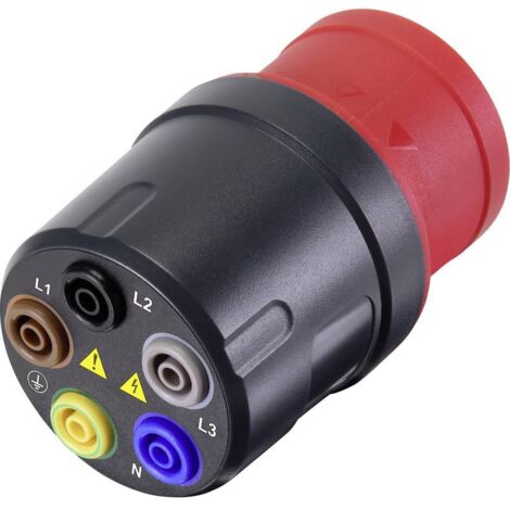 Adaptateur de mesure VOLTCRAFT VMA-3L 16 mâle CEE 16 A 5 pôles - femelle 4 mm gris foncé, rouge
