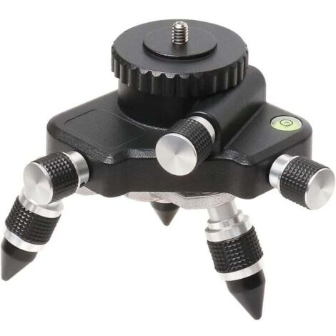 Adaptateur de niveau laser – Base rotative à 360° pour connecteur de trépied de niveau laser de ligne, base de trépied pivotante pour adaptateur de niveau de 6,35 mm et 5/8"