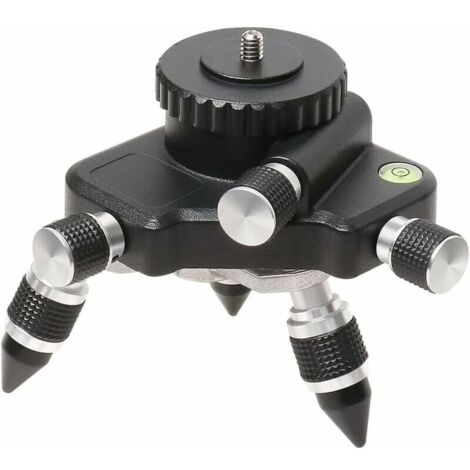 Adaptateur de niveau laser – Base rotative à 360° pour connecteur de trépied de niveau laser de ligne, base de trépied pivotante pour adaptateur de niveau de 6,35 mm et 5/8