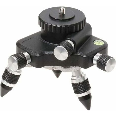 Adaptateur de niveau laser – Base rotative à 360° pour connecteur de trépied de niveau laser de ligne, base de trépied pivotante pour adaptateur de niveau de 6,35 mm et 5/8