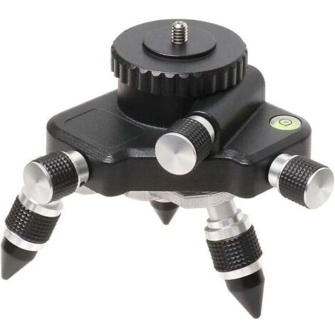 Adaptateur de niveau laser – Base rotative à 360° pour connecteur de trépied de niveau laser de ligne, base de trépied pivotante pour adaptateur de niveau de 6,35 mm et 5/8"