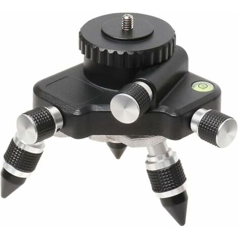 Adaptateur de niveau Laser en métal,Base rotative à 360 degrés pour connecteur de trpied de niveau laser de ligne, base de trpied pivotante pour adaptateur de niveau de 6,35 mm et 5/8"