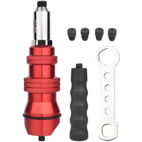 Adaptateur de perceuse à riveter sans fil - Adaptateur de à riveter - Outil de perçage à écrou enfichable pour perceuse électrique - Adaptateur de perceuse électrique ergonomique pour