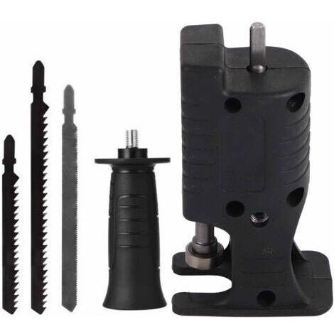 Adaptateur de perceuse électrique à scie, connexion étroite, tête de Conversion de tronçonneuse avec 3 scies noires