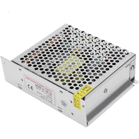 Adaptateur de pilote d'alimentation de commutateur en alliage d'aluminium DC24V bande d'écran LED imprimante 3D(S-120-24(24v 5a 120W)AC100-240V)