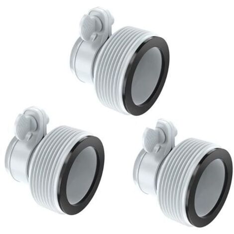 Adaptateur de Piscine Type B, 3 pièces pour Tuyaux de Piscine INTEX, Remplaçant pour Tuyaux 32mm et 38mm