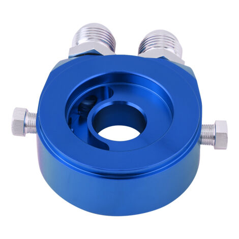 Adaptateur de Plaque Sandwich pour Filtre à Huile M20 x 1.5, Kit Refroidisseur d'Huile Bleu avec Filetage 1/8 NPT