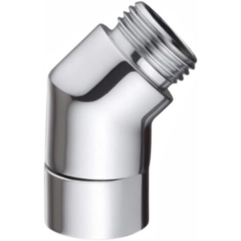 Adaptateur de pommeau de douche, bras d'extension en cuivre incurvé, connecteur d'extension de tuyau coudé réglable à 135° avec filetage G1/2" pour pommeau de douche fixe