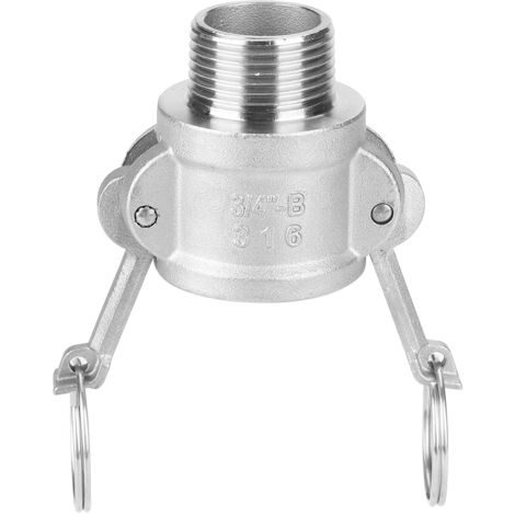 Adaptateur de Pompe à Déchets DN20 3/4" B, Raccord Femelle Camlock à Filetage Mâle pour Évacuation