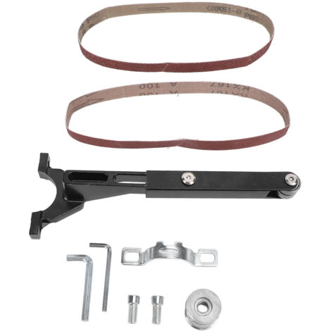 Adaptateur de Ponceuse à Bande pour Meuleuse D'angle 100 125 de Type M10 M14, Accessoire de Ponçage, Kit D'adaptateur de Polissage de Tuyau, Outils Professionnels de Polissage du