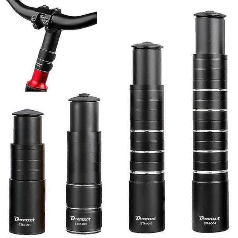Adaptateur de potence de fourche de vélo 2024 pour rehausser la hauteur du guidon VTT de 100 mm, pièce en alliage d'aluminium, compatible avec un diamètre de 28,6 mm.