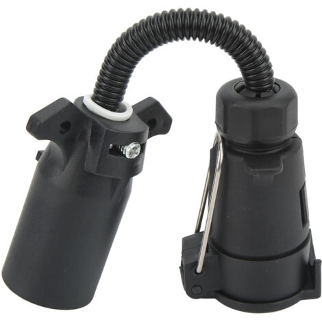 Adaptateur de Prise 7 Broches pour Remorque, Connecteur de Câble pour Camping-Car et Camion, Accessoire de Conversion d'Alimentation