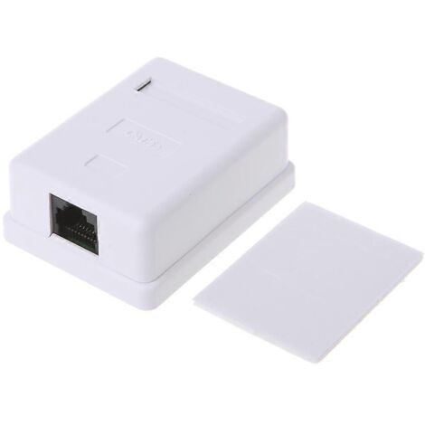 Adaptateur de prise murale Cat5e RJ45 non blindé à port unique pour montage sur bureau