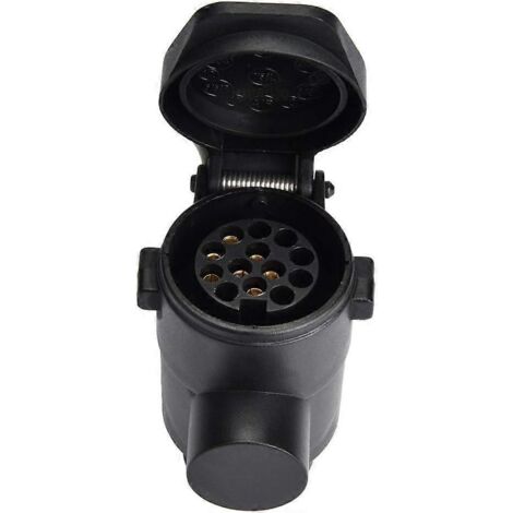 Adaptateur de prise pour remorque de voiture 7 à 13 broches, convertisseur de prise, connecteur pour caravane 12 V, dispositif d'attelage de remorquage