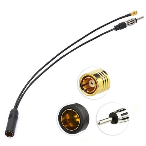 Adaptateur de prise répartiteur pour autoradio sans fil DIN avec antenne DAB+FM/AM
