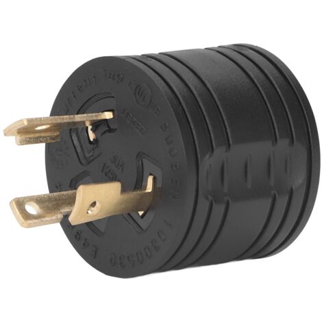 Adaptateur de Prise RV vers TT pour Groupe Électrogène, Laiton, 125V 30A Standard Américain