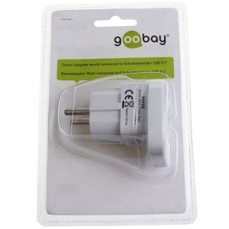 Adaptateur de prise Schuko vers l'anglais Universal 94026 Goobay