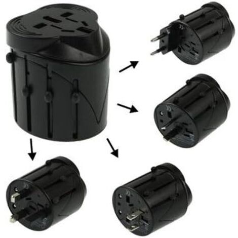 Adaptateur de prise tout en, 2 USB ports and a Type-C port