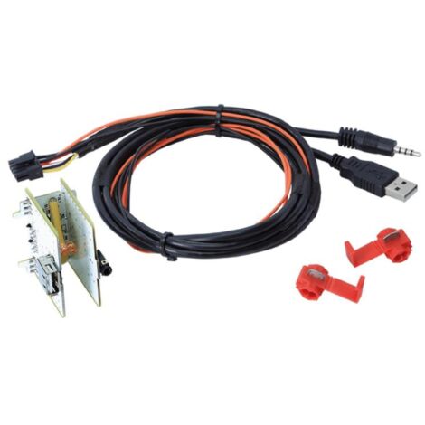 Adaptateur de prise USB AUX AD1094B compatible avec Fiat 500L 500X Ducato