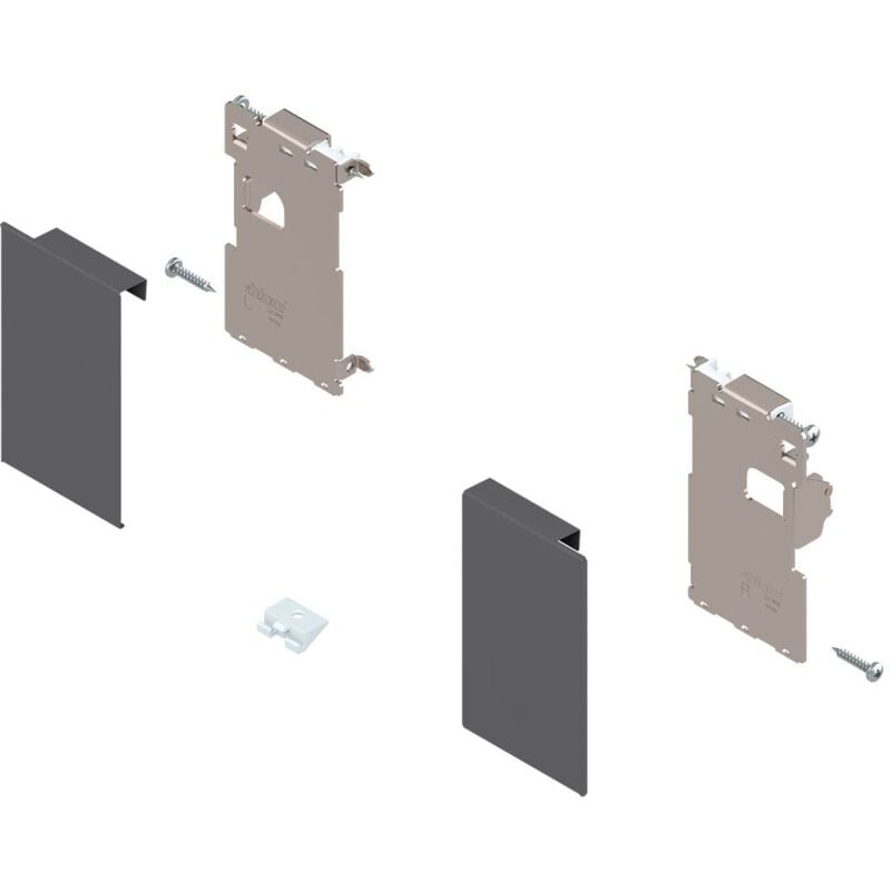 Blum - LegraBox Kit de Fixation Façade de Panne Intérieure Blanc P.Glass