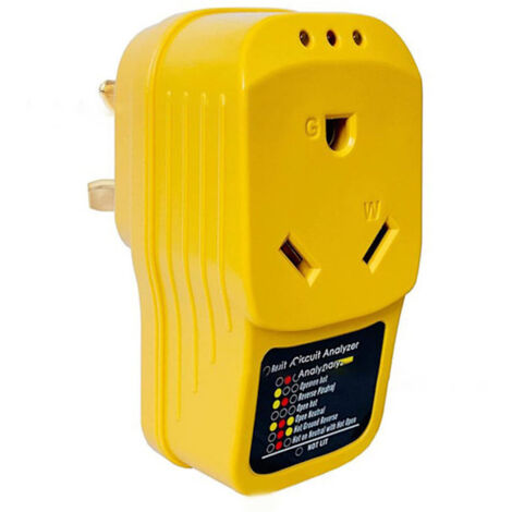 Adaptateur de protection contre les surtensions et analyseur de circuit pour camping-car avec indicateurs LED — 30 A mâle vers 30 A femelle