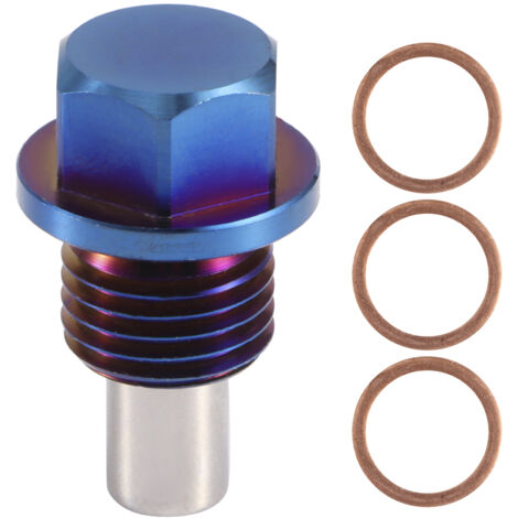 Adaptateur de raccord de bonde de bouchon de vidange de carter d'huile magnétique en alliage d'aluminiumM14x1.5