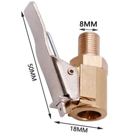 Adaptateur de raccord de valve de gonflage pour pompe à air de pneu de voiture en laiton de 8 mm pour pompe à air-AquaForge