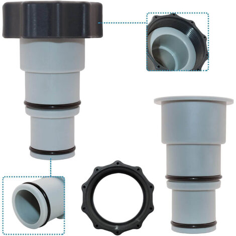 Adaptateur de Raccordement pour Pompe à Filetage Intex Fit ARU avec Collier de Serrage-AUTRES
