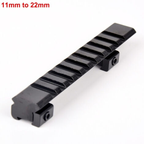 Adaptateur de rail de 11mm à 20mm 10 fentes et 124 mm de long accessoires de montage d'oscilloscope chasse 1pcs